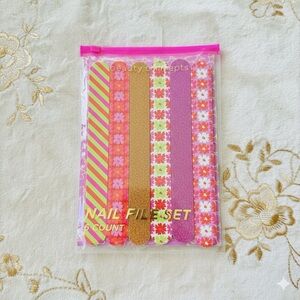 Floral & Sparkle Nail File Set 🌺